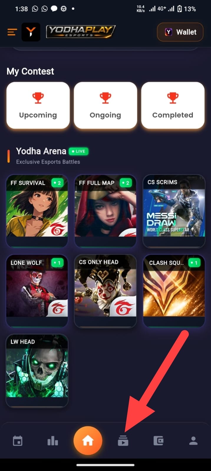 YodhaPlay home screen — tap the Pass Store icon to begin